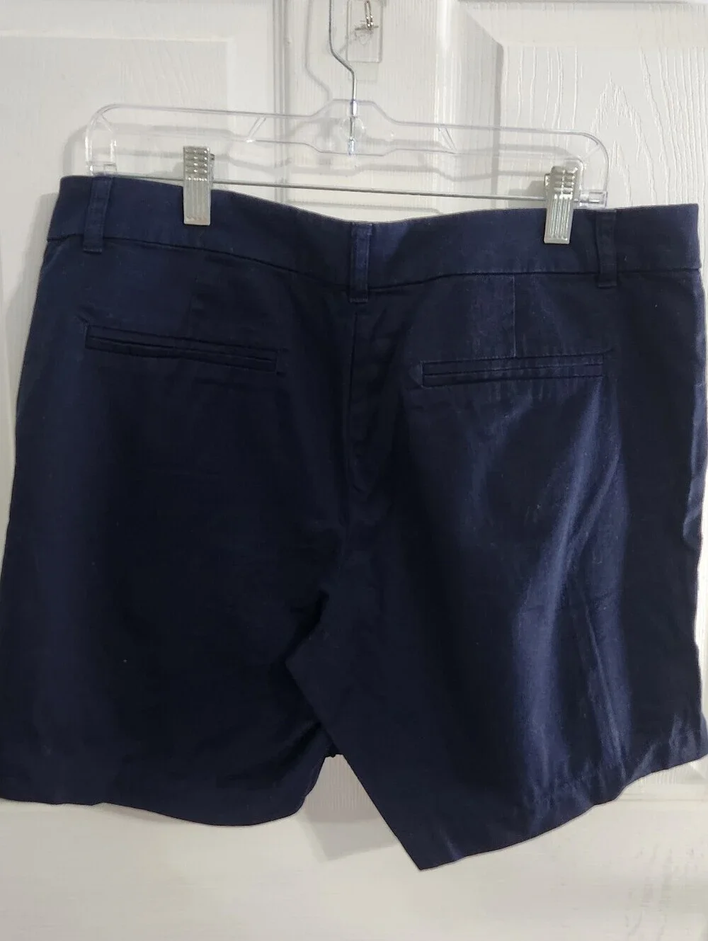 J.Crew navy flat front cotton chinos size 12 preppy minimalist coastal nautical